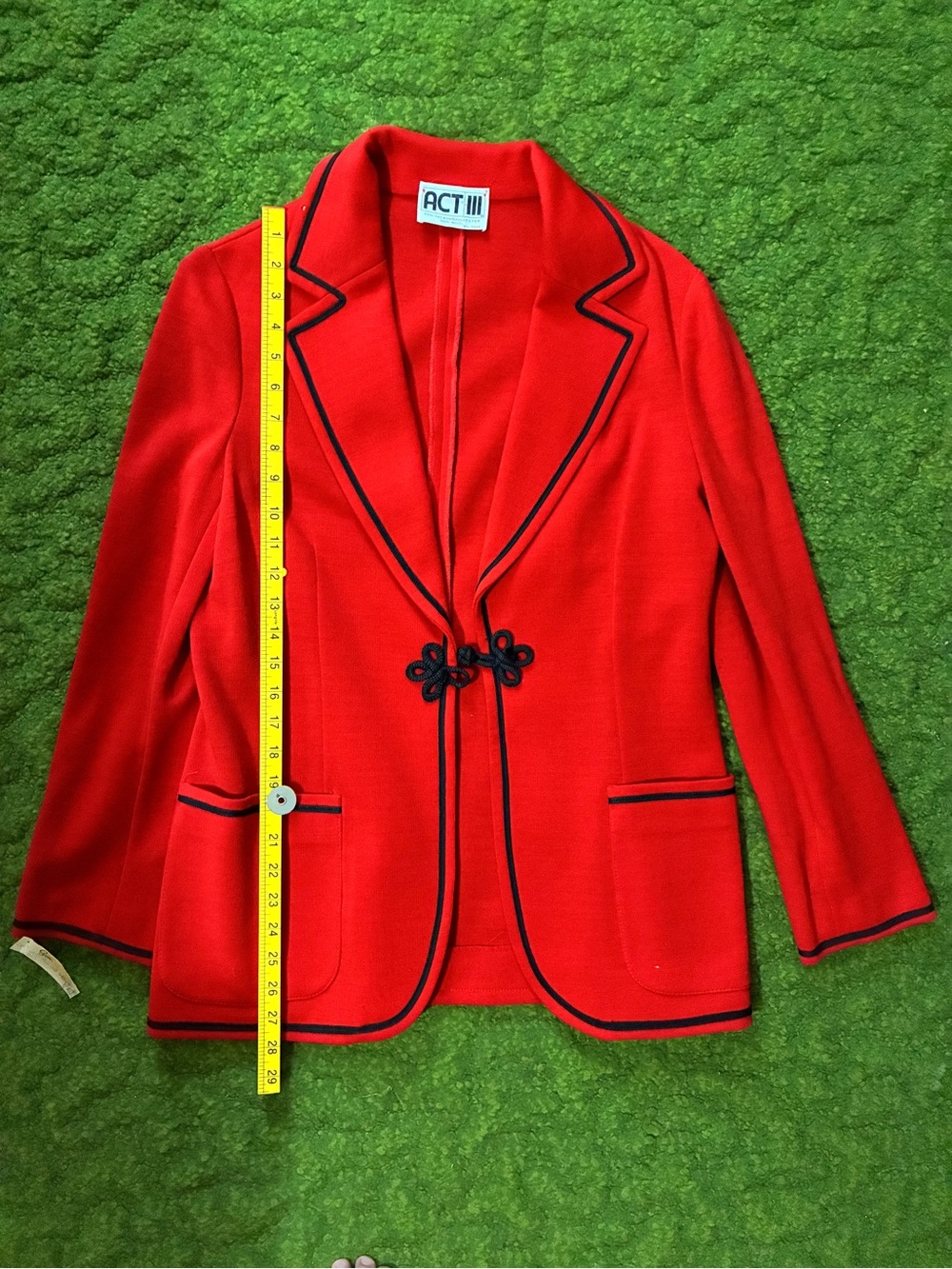 NWT Vintage Act III Contrast-Trim Blazer Jacket - Picture 6 of 15